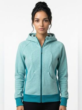 Lululemon Athletica Aqua Zip-Up Jacket Size 4 Pre Loved